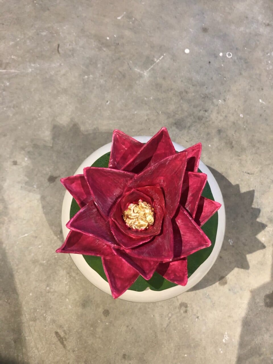 Urne lotus du dessus